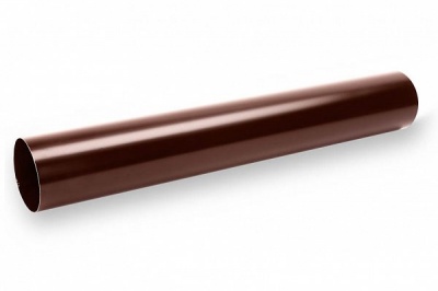 Детальное фото труба водосточная 90мм (3 м.) stal, 124(120)/90 мм, цвет темно-коричневый, galeco